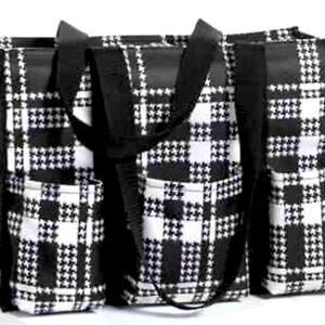 ZOUT (Zip Top Organizing Utility Tote). Houndstooth Plaid